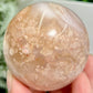 Flower Agate Sphere Healing Crystal Ball 371g 65mm