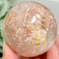 Flower Agate Sphere Healing Crystal Ball 371g 65mm