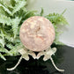 Flower Agate with Quartz Sphere Healing Crystal Ball 373g 65mm