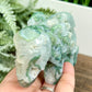 Moss Agate Elephant Healing Animal Crystal Carving 310g