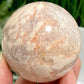 Flower Agate with Quartz Sphere Healing Crystal Ball 373g 65mm