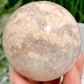 Flower Agate with Quartz Sphere Healing Crystal Ball 373g 65mm