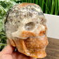 Mosaic Chalcedony Quartz Rare Skull Healing Crystal Carving 1668g