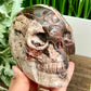 Red Violet Jasper Skull Rare Healing Crystal Carving 1044g