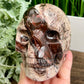 Red Violet Jasper Skull Rare Healing Crystal Carving 1044g