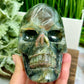 Labradorite Skull Healing Crystal Carving 1167g