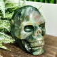 Labradorite Skull Healing Crystal Carving 1167g