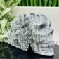 Black Quartz Skull Large Druzy Crystal 1158g