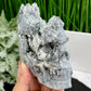 Black Quartz Calcite Skull UV Reactive Large Druzy Crystal 640g