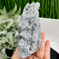 Black Quartz Calcite Skull UV Reactive Large Druzy Crystal 640g