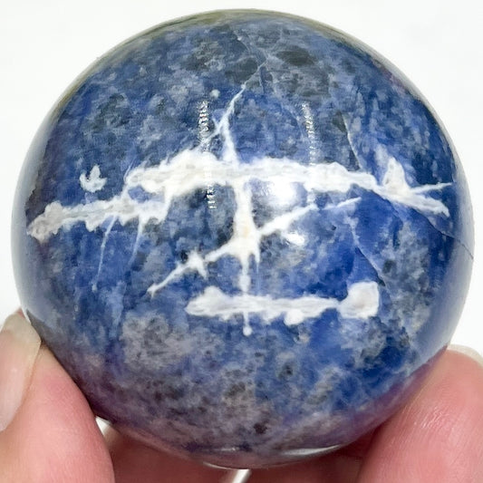 Sodalite Sphere Healing Crystal Ball 182g 52mm