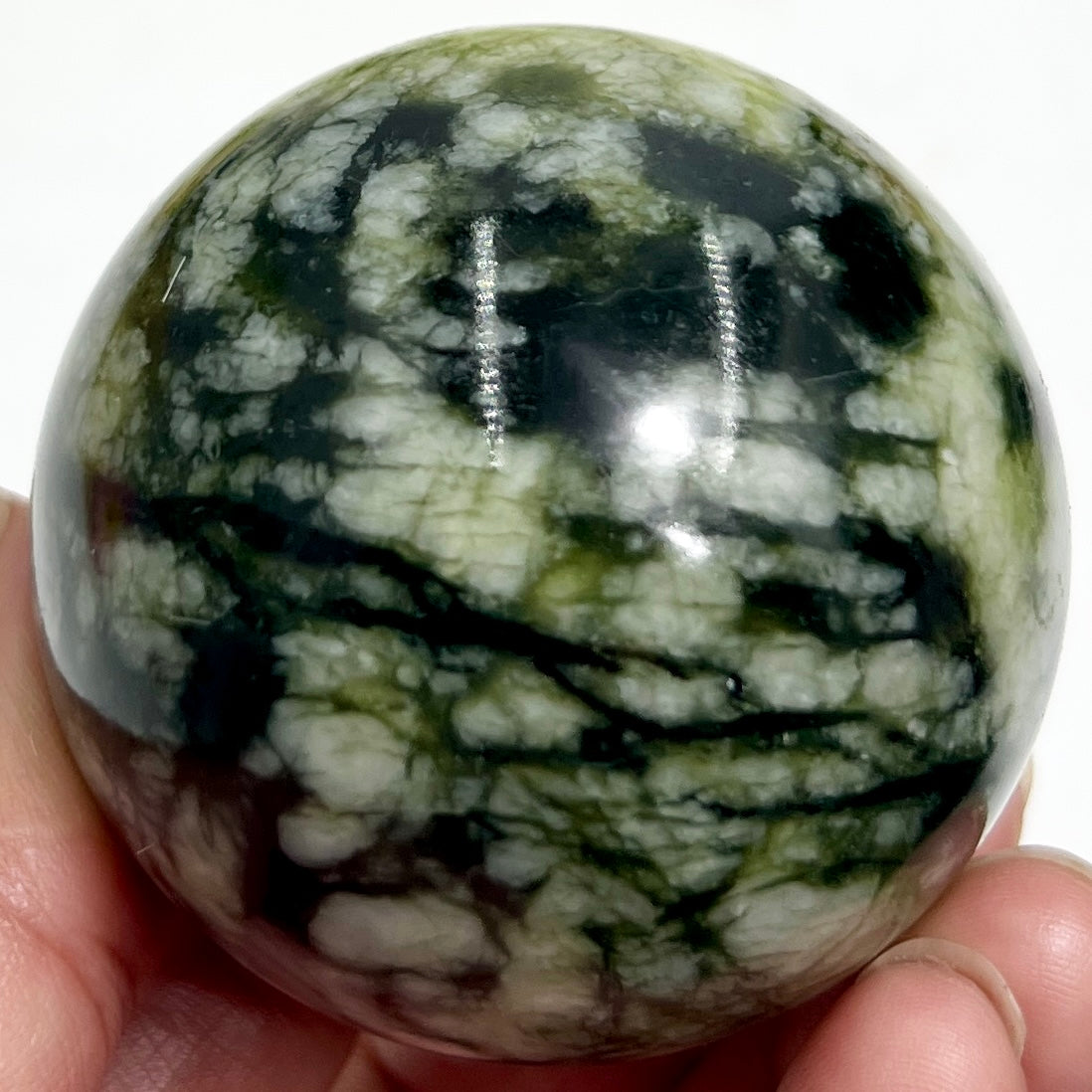 Jade Sphere Sphere Healing Crystal Ball 233g 54mm