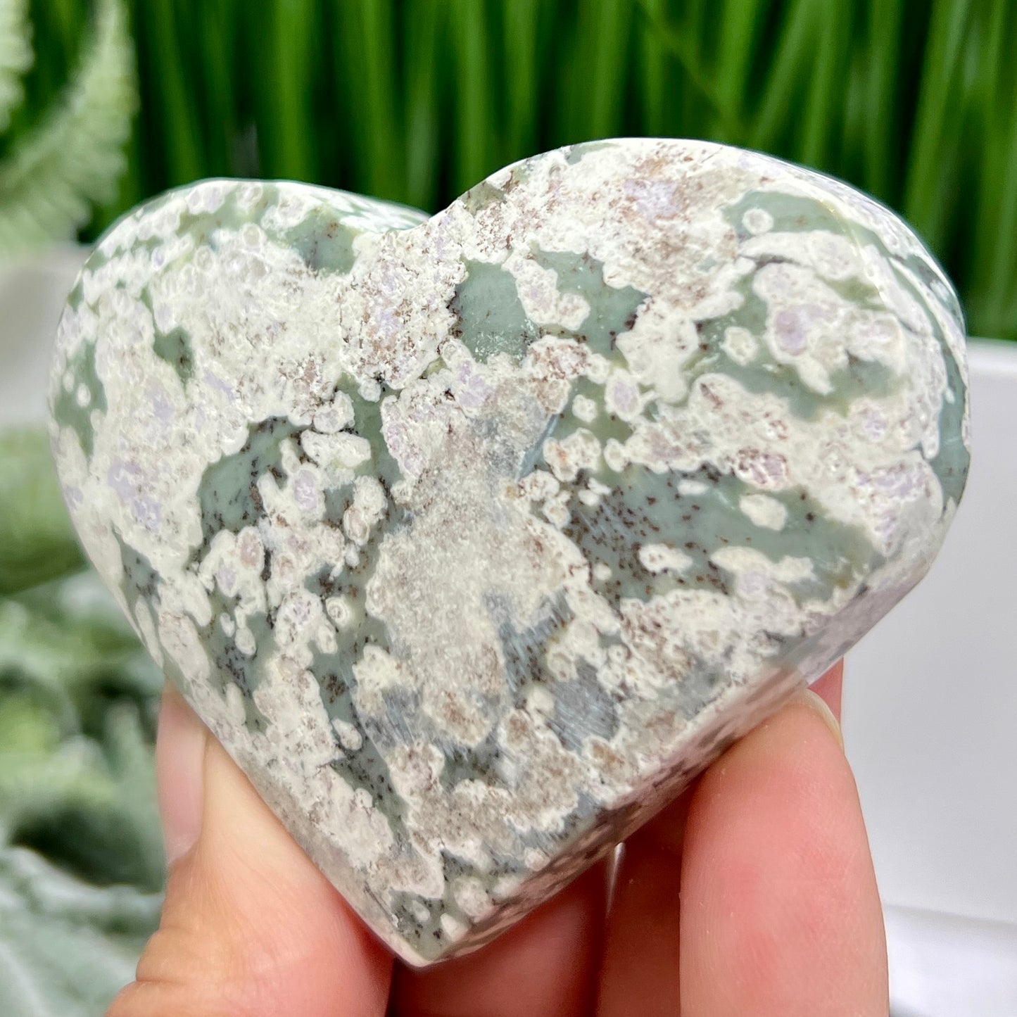 Lucky Jade Purple Stichtite Green Serpentine Palm Stones Meditation Crystals 148g