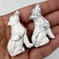 Small Howlite Wolves Dogs Crystal Carvings Australian Seller