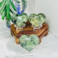 Prehnite with Epidote Hearts Crystal Carving Australian Seller