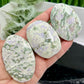 Lucky Jade Purple Stichtite Green Serpentine Palm Stones Meditation Crystals