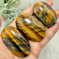 Blue Tigers Eye Hawks Eye Palm Stones Worry Gemstone of Insight Crystals You Choose