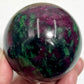 Ruby in Zoisite Sphere Healing Crystal Ball UV Reactive 511g 66mm