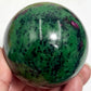 Ruby in Zoisite Sphere Healing Crystal Ball UV Reactive 511g 66mm