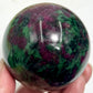 Ruby in Zoisite Sphere Healing Crystal Ball UV Reactive 511g 66mm