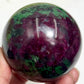 Ruby in Zoisite Sphere Healing Crystal Ball UV Reactive 511g 66mm