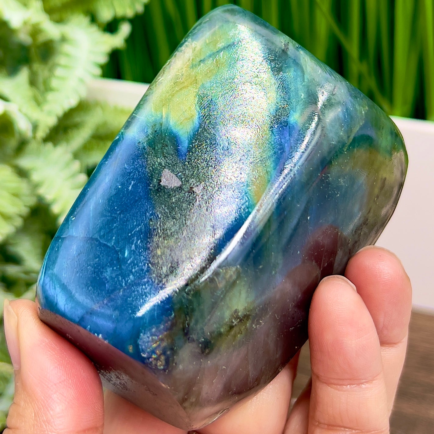 Labradorite Blue Free Form Healing Crystal 498g