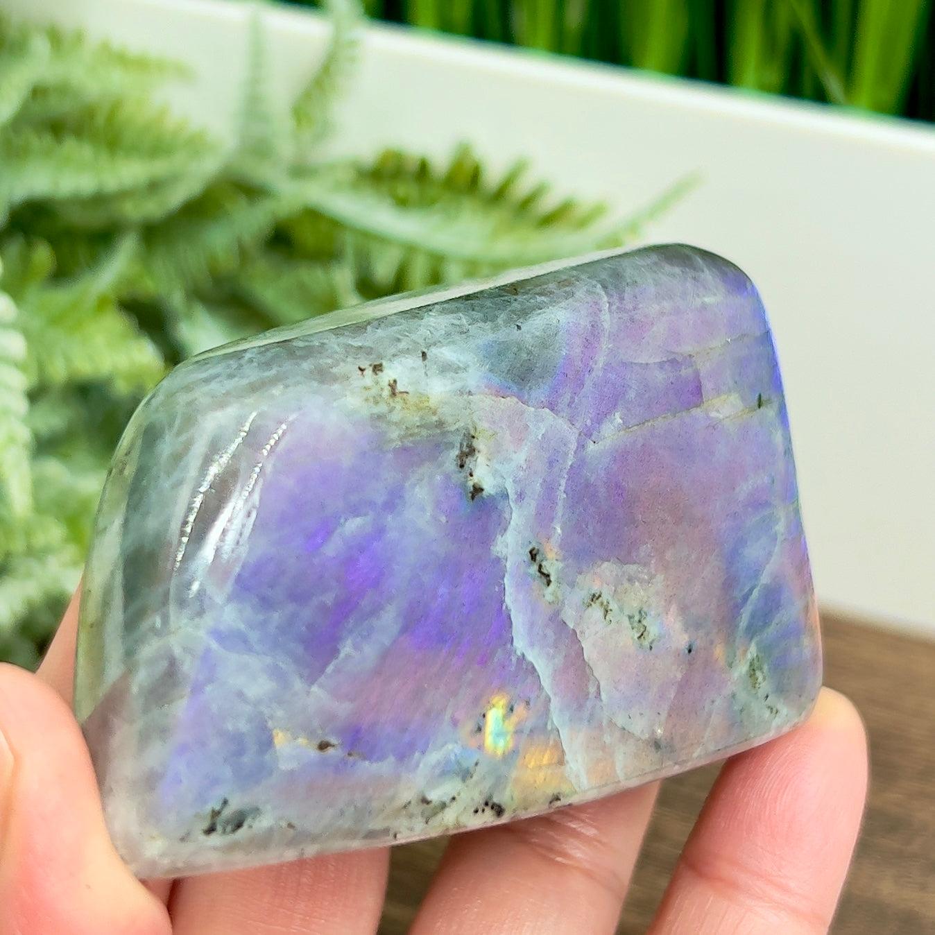 Labradorite Purple Free Form Healing Crystal 258g