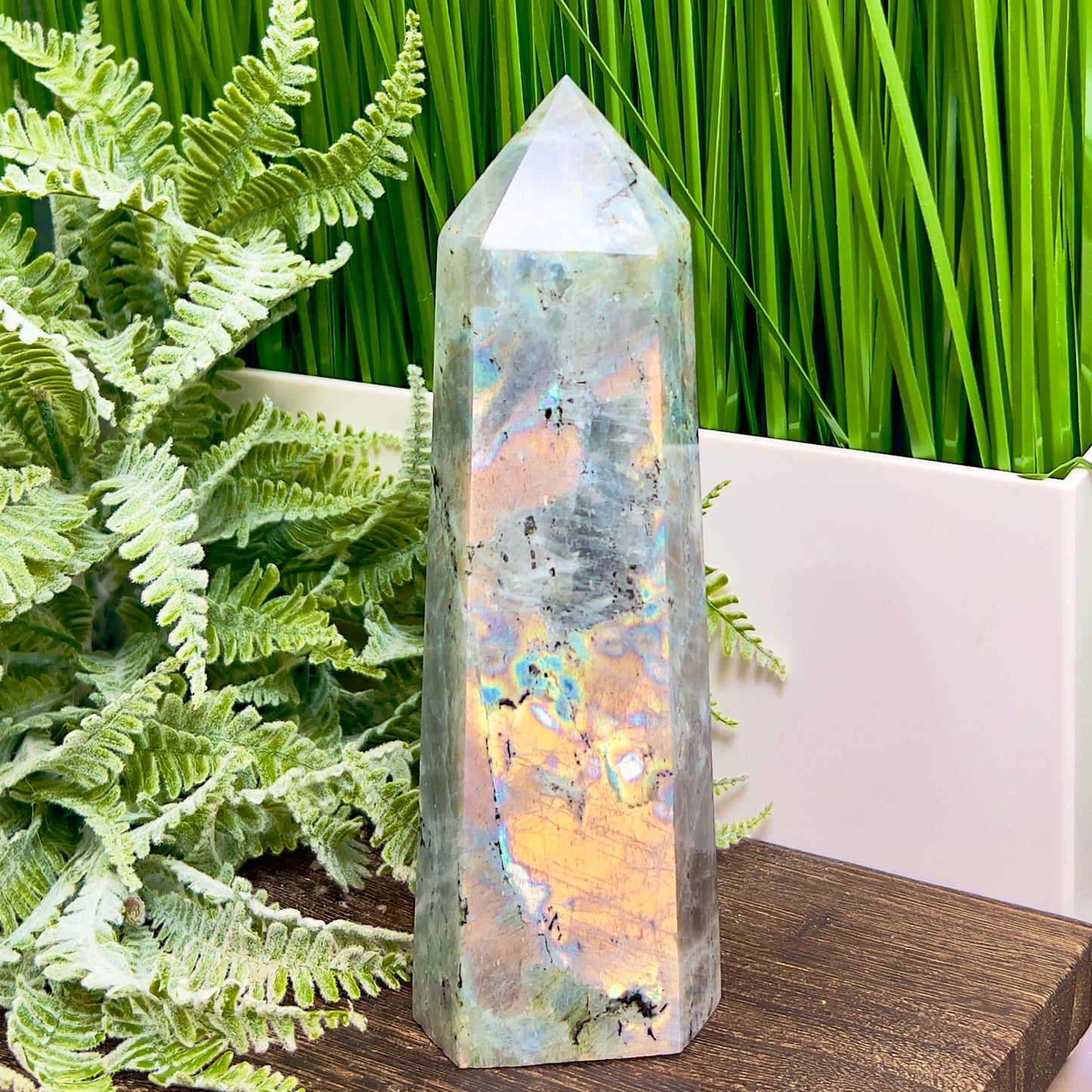 Labradorite Tower Healing Crystal Generator 646g 178mm