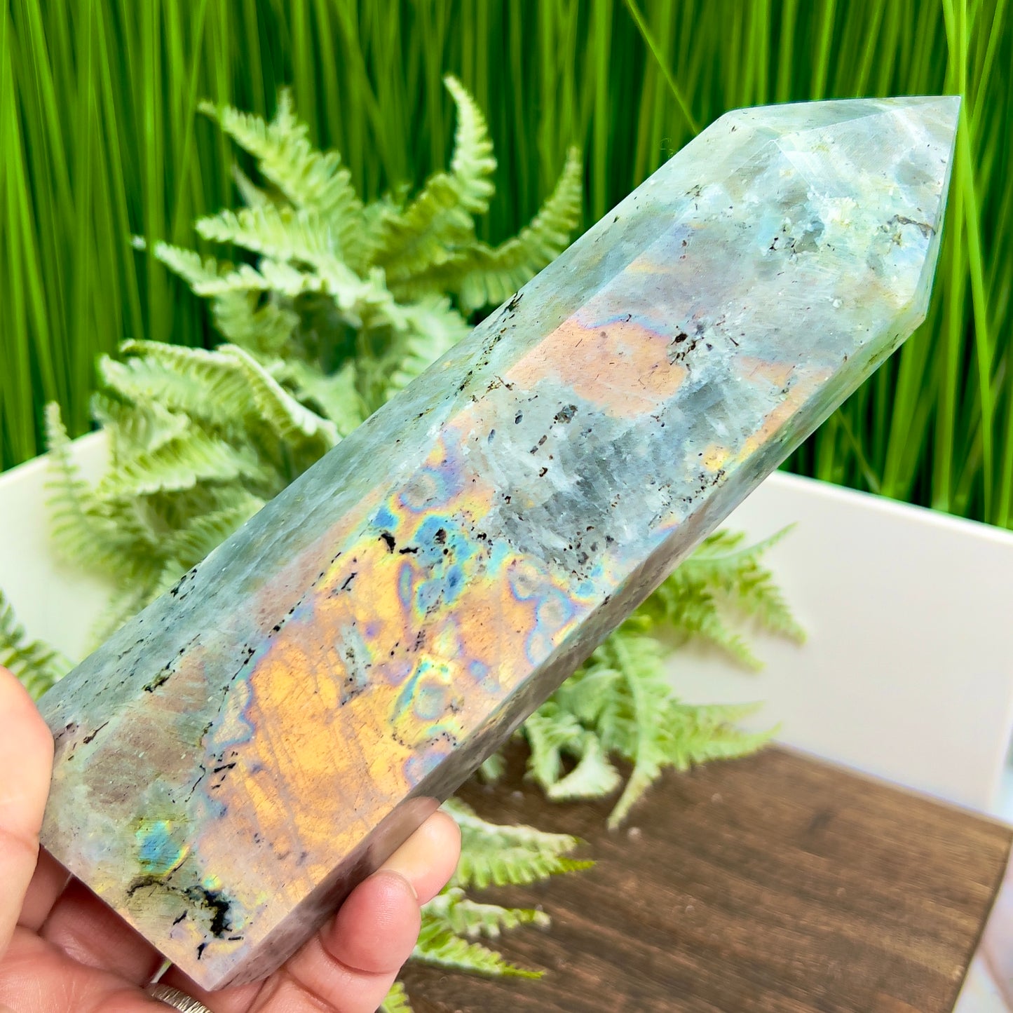 Labradorite Tower Healing Crystal Generator 646g 178mm