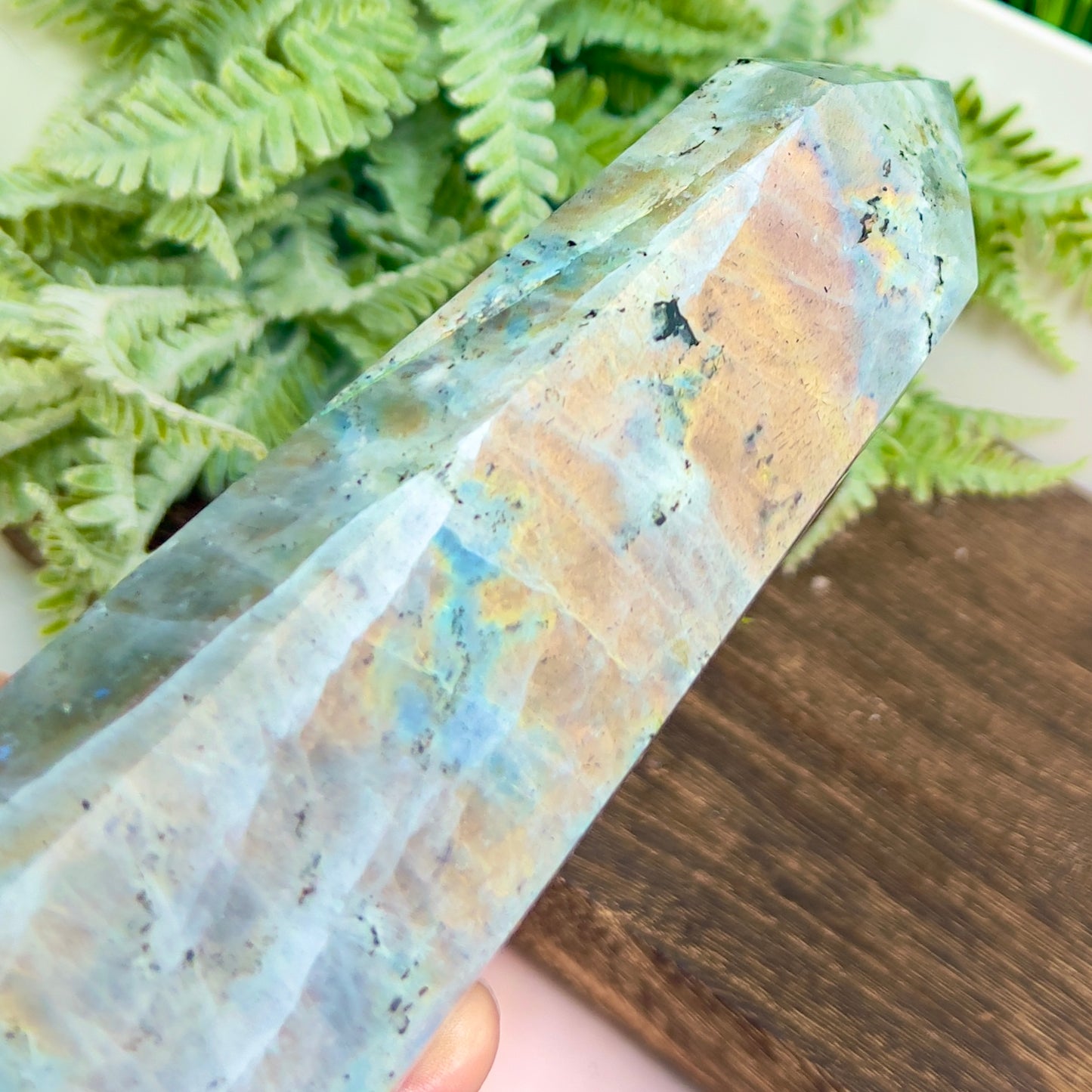 Labradorite Tower Healing Crystal Generator 646g 178mm