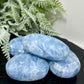 Celestite Celestine RARE Deep Blue Palm Stones Meditation Worry Crystals