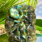 Labradorite Sea Ocean Creatures Healing Hand Carved Crystal Carving 908g