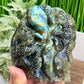 Labradorite Sea Ocean Creatures Healing Hand Carved Crystal Carving 908g