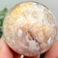 Pink Amethyst Flower Agate Sphere Crystal Ball 188g 52mm