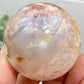 Pink Amethyst Flower Agate Sphere Crystal Ball 188g 52mm