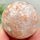 Pink Amethyst Flower Agate Sphere Crystal Ball 132g 46mm