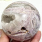 Silky Purple Fluorite Sphere Healing Crystal Ball 943g 85mm