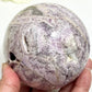 Silky Purple Fluorite Sphere Healing Crystal Ball 943g 85mm