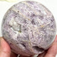 Silky Purple Fluorite Sphere Healing Crystal Ball 943g 85mm