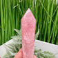 Rose Quartz Wand with Stand High Quality Healing Crystal 234g 164mm