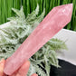 Rose Quartz Wand with Stand High Quality Healing Crystal 234g 164mm