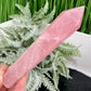 Rose Quartz Wand with Stand High Quality Healing Crystal 234g 164mm