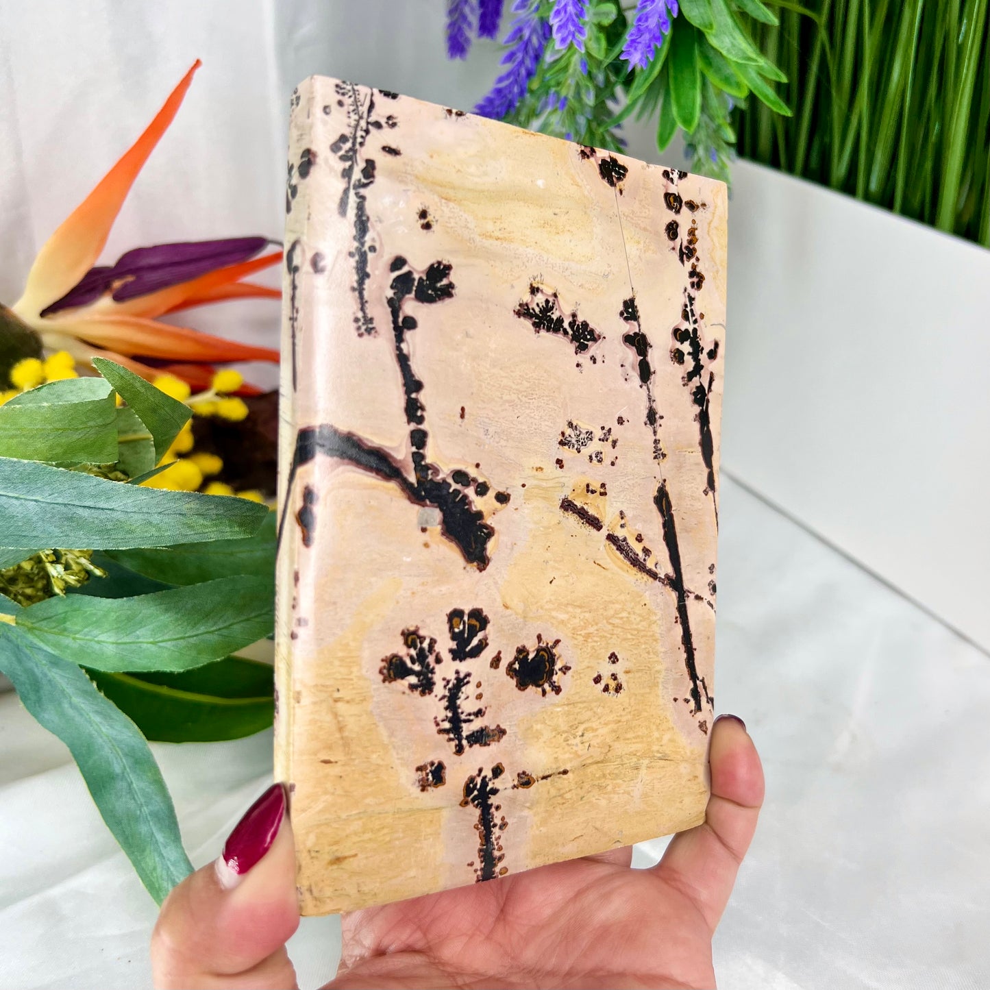 Dendritic Jasper Slab Crystal Slab Carving