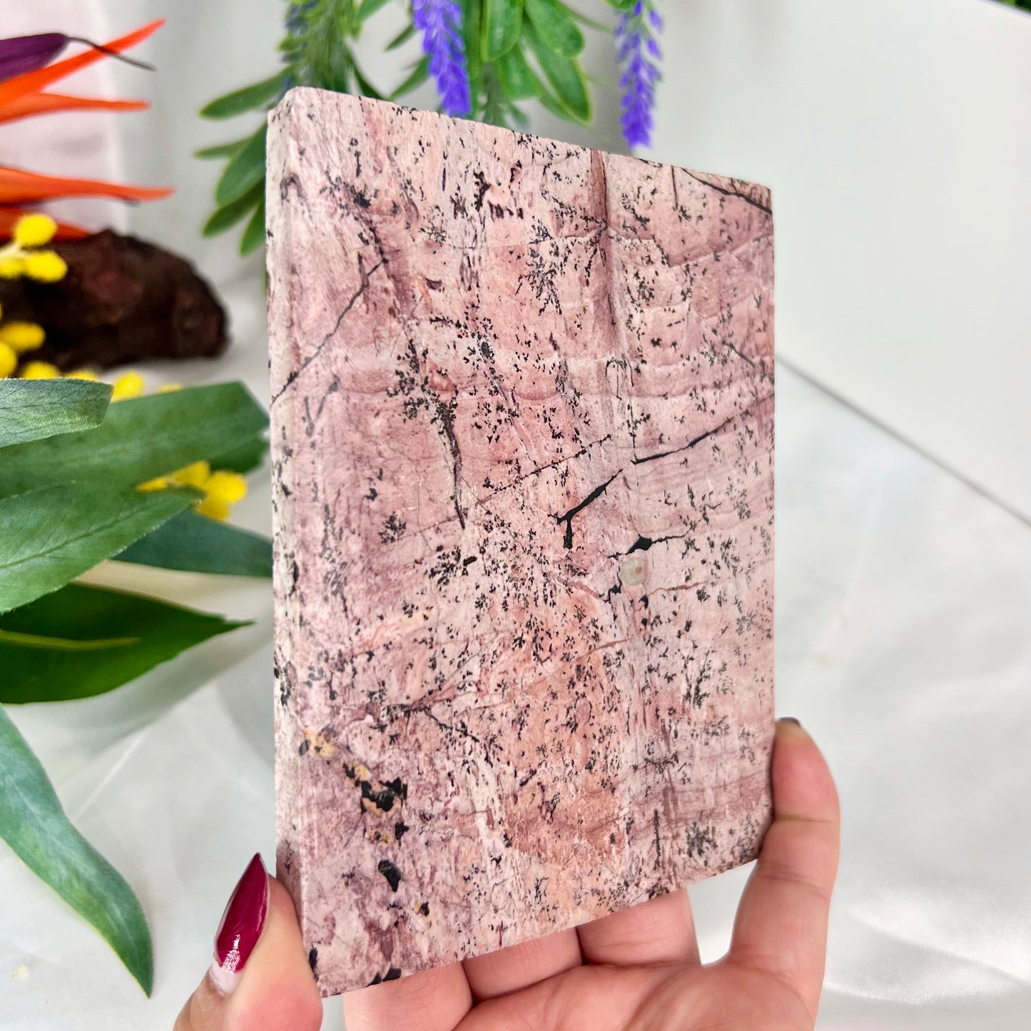 Dendritic Jasper Slab Crystal Slab Carving