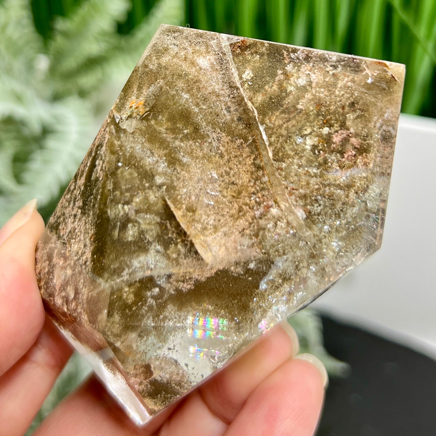 Lodolite Garden Scenic Quartz Free Form Natural Crystal Generator 276g