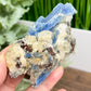 Blue Kyanite and Garnet With Stand Raw Specimen Healing Crystal 144g