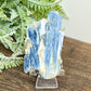 Blue Kyanite and Garnet With Stand Raw Specimen Healing Crystal 144g