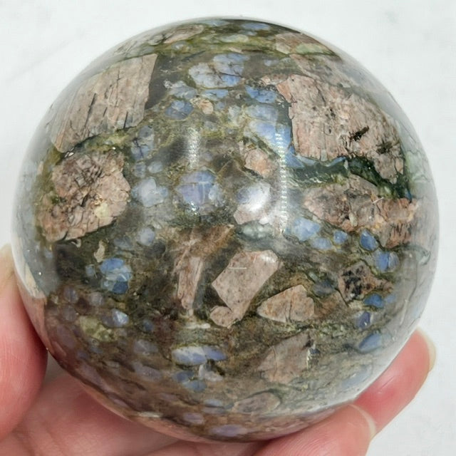 Llanite Jasper Que Sera Sphere Healing Crystal Ball 480g 69mm