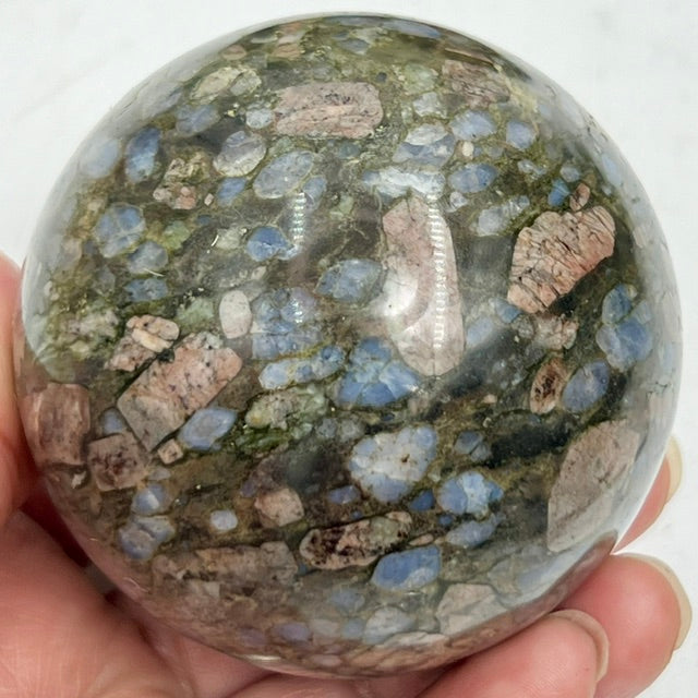 Llanite Jasper Que Sera Sphere Healing Crystal Ball 480g 69mm