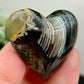 Volcanic Agate Heart UV Reactive Crystal 36g